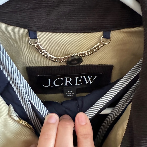 J.Crew Waxed Long Barn Jacket Size Petite XS - Picture 4 of 7